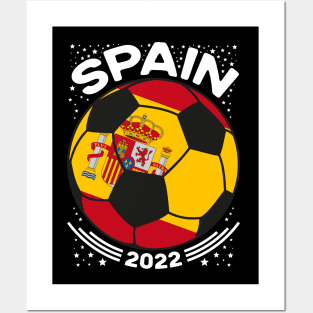 Spain Flag Soccer Football Team Posters and Art